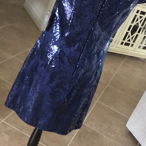 Vince Camuto  sequin sheath dress, blue, NWT - Picture 9 of 10